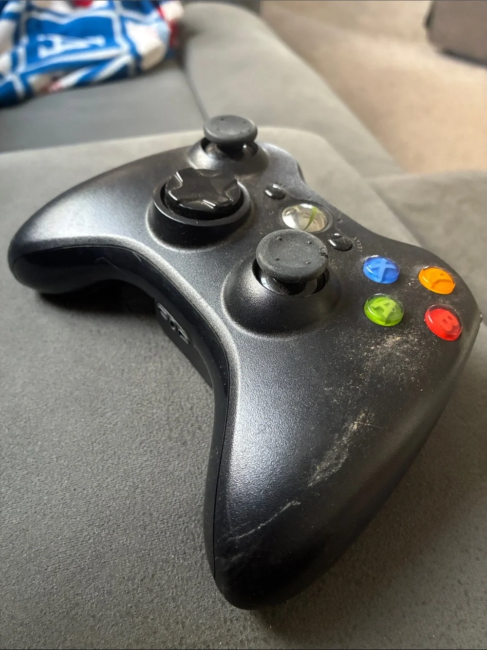 Microsoft Black Xbox 360 Wireless Controller with Colored Buttons